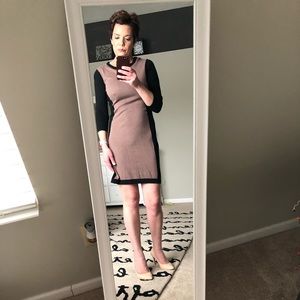 Black & Tan Sweater Dress